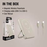Power bank magnética com carregamento sem fios Fresh'n Rebel 10.000mAh cor bege