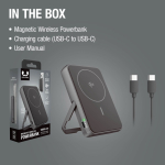 Power bank magnética com carregamento sem fios Fresh'n Rebel 10.000mAh cor cinzento-escuro