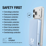 Power bank magnética com carregamento sem fios Fresh'n Rebel 10.000mAh cor azul-claro nona vista