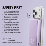 Power bank magnética com carregamento sem fios Fresh'n Rebel 10.000mAh cor lilás nona vista