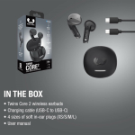 Auriculares sem fios com botões clicáveis Fresh'n Rebel Twins Core 2 cor cinzento-escuro nona vista