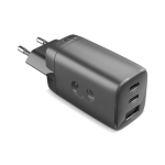 Carregador rápido com tripla porta 1 USB-A e 2 USB-C Fresh'n Rebel 67W cor cinzento-escuro