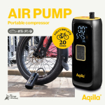 Compressor portátil enchimento rápido com lanterna e powerbank 4000mAh cor preto quarta vista