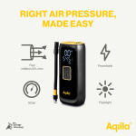 Compressor portátil enchimento rápido com lanterna e powerbank 4000mAh cor preto sexta vista