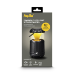 Coluna portátil 3 em 1 com luz 360° regulável e powerbank 10.000mAh cor preto nona vista