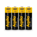 Pack de 4 pilhas AA recarregáveis com ligação USB-C de 2000mAh cor preto segunda vista