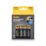 Pack de 4 pilhas AA recarregáveis com ligação USB-C de 2000mAh cor preto sétima vista