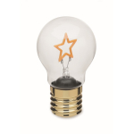 Lâmpada LED decorativa com design de filamento e a pilhas cor amarelo