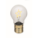 Lâmpada LED decorativa com design de filamento e a pilhas cor amarelo segunda vista