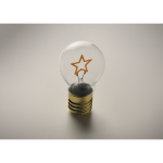 Lâmpada LED decorativa com design de filamento e a pilhas cor amarelo vista fotografia quarta vista