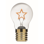 Lâmpada LED decorativa com design de filamento e a pilhas cor amarelo sexta vista