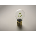 Lâmpada LED decorativa com design de filamento e a pilhas cor verde fluorescente vista fotografia quarta vista