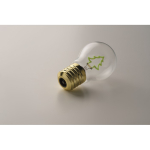 Lâmpada LED decorativa com design de filamento e a pilhas cor verde fluorescente vista fotografia quinta vista