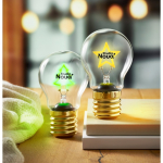 Lâmpada LED decorativa com design de filamento e a pilhas cor verde fluorescente