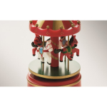 Mini caixa de música em madeira com carrossel de Natal giratório cor multicolor vista fotografia terceira vista