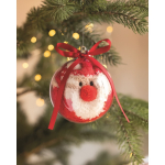 Meias de Natal em poliéster numa bola para árvore de Natal tamanho M cor vermelho vista conjunto