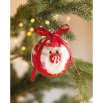 Meias de Natal em poliéster numa bola para árvore de Natal tamanho M cor vermelho vista conjunto principal
