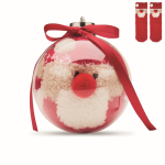 Meias de Natal em poliéster em bola para árvore de Natal tamanho L cor vermelho