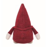 Gnomo decorativo de feltro com barba em poliéster e enchimento algodão cor vermelho segunda vista