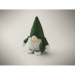 Gnomo decorativo de feltro com barba em poliéster e enchimento algodão cor verde vista fotografia terceira vista
