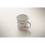 Caneca de metal esmaltado estilo natalício em caixa individual 300 ml cor branco vista fotografia terceira vista