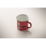 Caneca metálica esmaltada com Pai Natal e caixa de oferta 300ml cor vermelho vista fotografia terceira vista