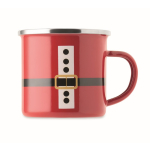 Caneca metálica esmaltada com Pai Natal e caixa de oferta 300ml cor vermelho quarta vista