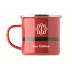 Caneca metálica esmaltada com Pai Natal e caixa de oferta 300ml cor vermelho vista principal quinta vista