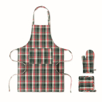 Conjunto de cozinha em algodão aos quadrados 200 g/m² cor multicolor