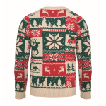 Camisola de Natal de malha 100% acrílica com tamanho único S-M cor bege terceira vista