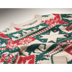 Camisola de Natal de malha 100% acrílica com tamanho único S-M cor bege vista fotografia sexta vista