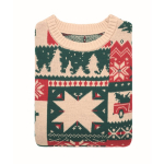 Camisola de Natal em malha 100% acrílico com tamanho único L-XL cor bege quarta vista