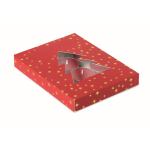 Conjunto de 12 velas de chá com aroma a canela em caixa de Natal cor vermelho