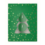 Conjunto de 12 velas de chá com aroma a canela em caixa de Natal cor verde segunda vista