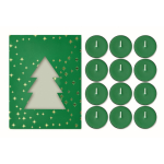 Conjunto de 12 velas de chá com aroma a canela em caixa de Natal cor verde terceira vista