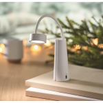 Candeeiro de secretária e lanterna 2 em 1 com luz regulável em 3 modos cor branco segunda vista conjunto
