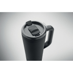 Copo térmico de aço inoxidável com parede dupla e altifalante 700 ml cor preto