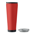 Copo térmico de aço inoxidável com parede dupla e altifalante 700 ml cor vermelho