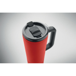 Copo térmico de aço inoxidável com parede dupla e altifalante 700 ml cor vermelho