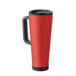 Copo térmico de aço inoxidável com parede dupla e altifalante 700 ml cor vermelho
