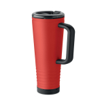 Copo térmico de aço inoxidável com parede dupla e altifalante 700 ml cor vermelho
