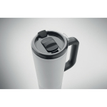 Copo térmico de aço inoxidável com parede dupla e altifalante 700 ml cor branco