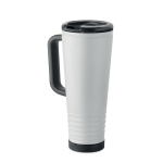 Copo térmico de aço inoxidável com parede dupla e altifalante 700 ml cor branco