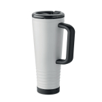 Copo térmico de aço inoxidável com parede dupla e altifalante 700 ml cor branco