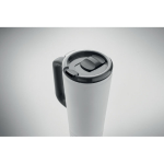 Copo térmico de aço inoxidável com parede dupla e altifalante 700 ml cor branco