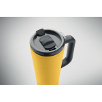 Copo térmico de aço inoxidável com parede dupla e altifalante 700 ml cor amarelo