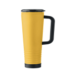 Copo térmico de aço inoxidável com parede dupla e altifalante 700 ml cor amarelo