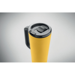 Copo térmico de aço inoxidável com parede dupla e altifalante 700 ml cor amarelo