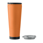 Copo térmico de aço inoxidável com parede dupla e altifalante 700 ml cor cor-de-laranja
