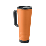 Copo térmico de aço inoxidável com parede dupla e altifalante 700 ml cor cor-de-laranja